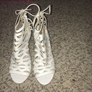 Beautiful Strap White Heels